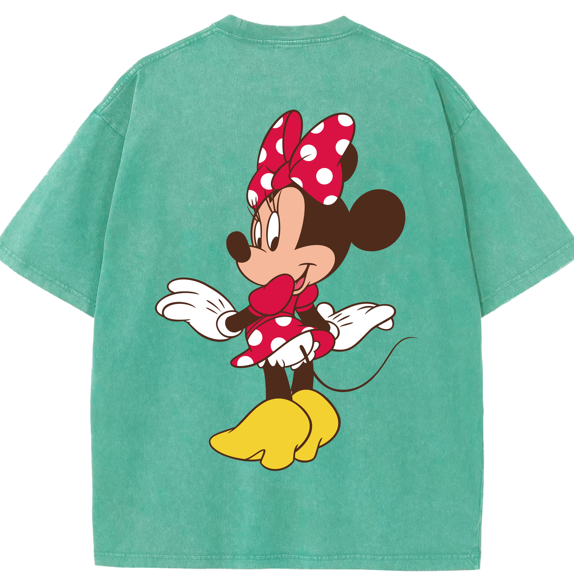 （画像用） ミッキーマウス Mickey Mouse 綿100% ヴィンテージ風 半袖Tシャツ（背面プリント）